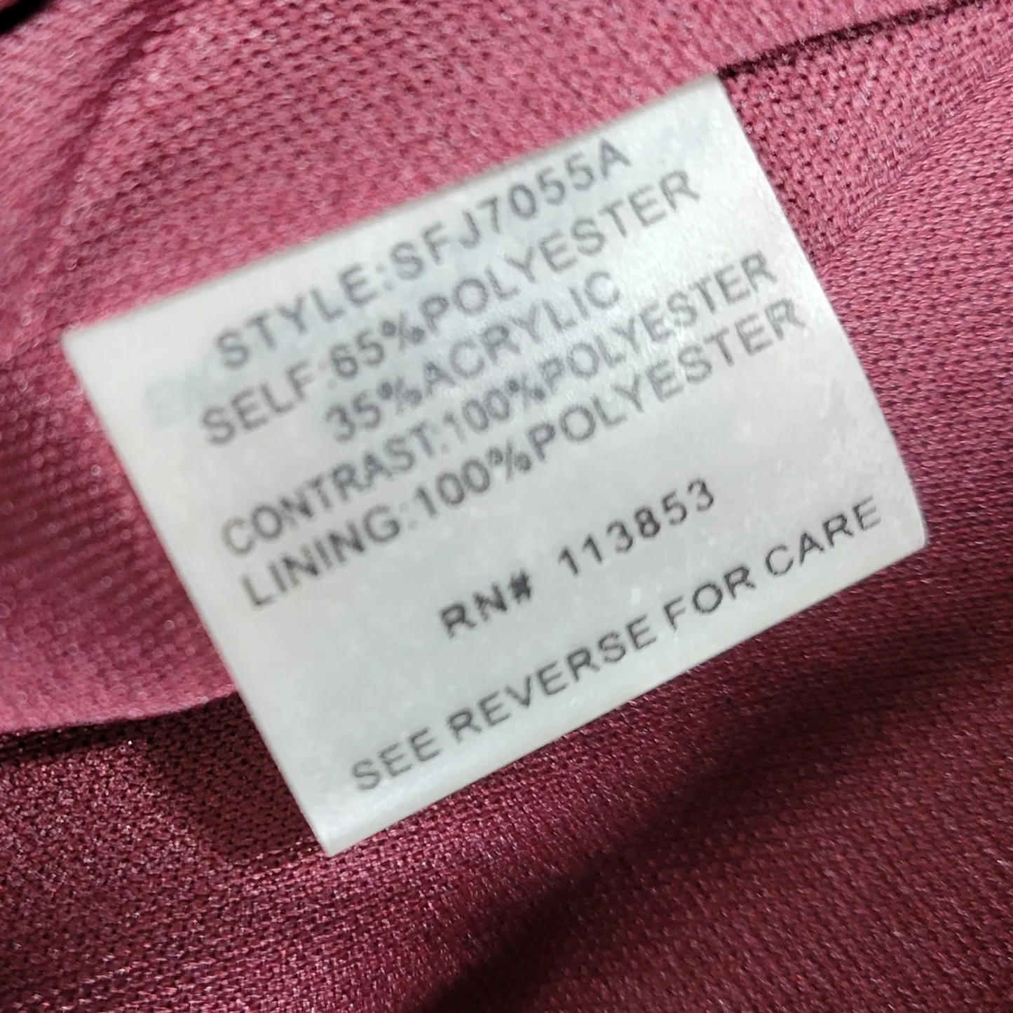 41 Hawthorne Tweed Blazer Womens Medikum Burgundy Jacket Elbow Patches Buttons Red Size M - Image 9