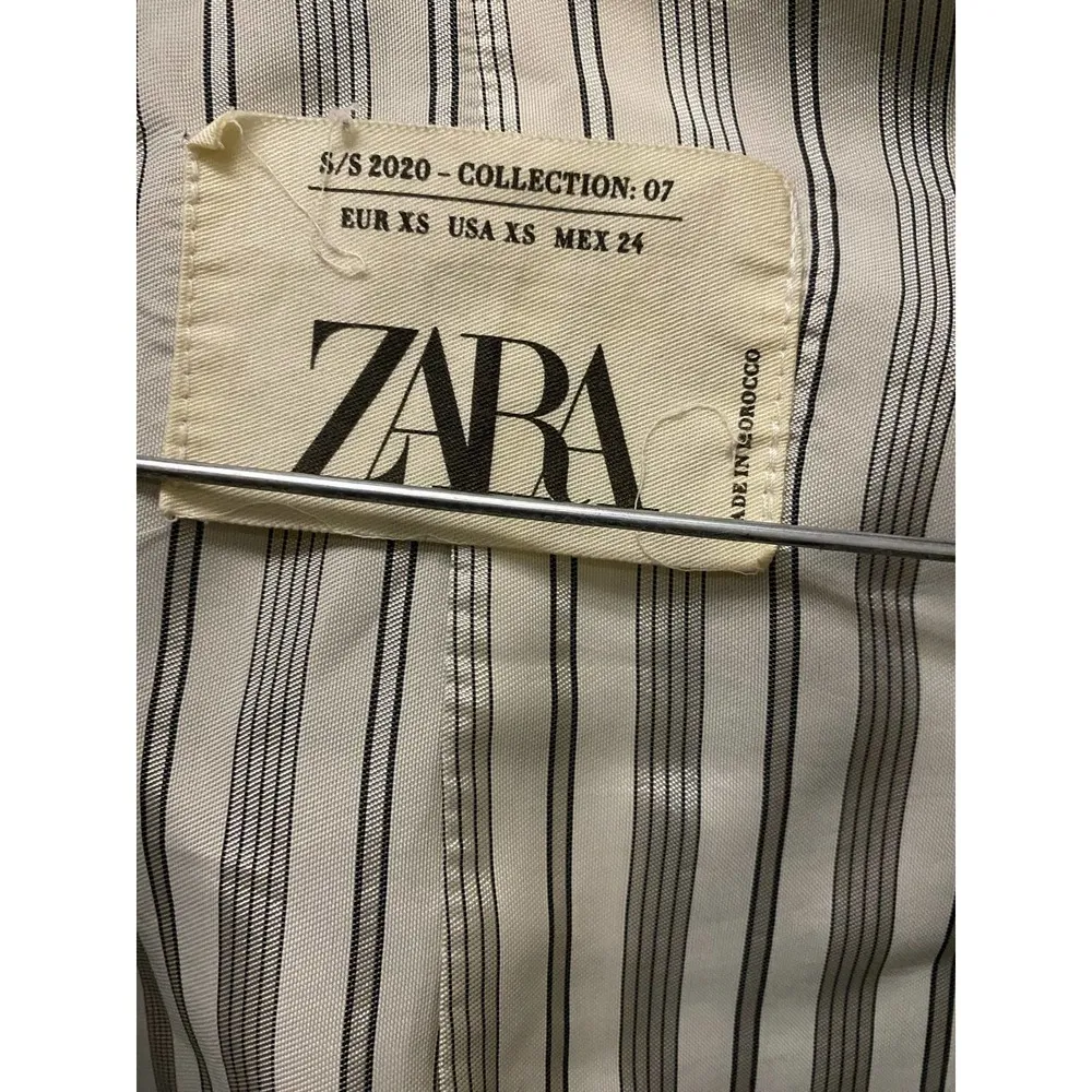 Zara Blazer Jacket XS Tan Open Front Office Business Casual Minimalist Chic - Image 5