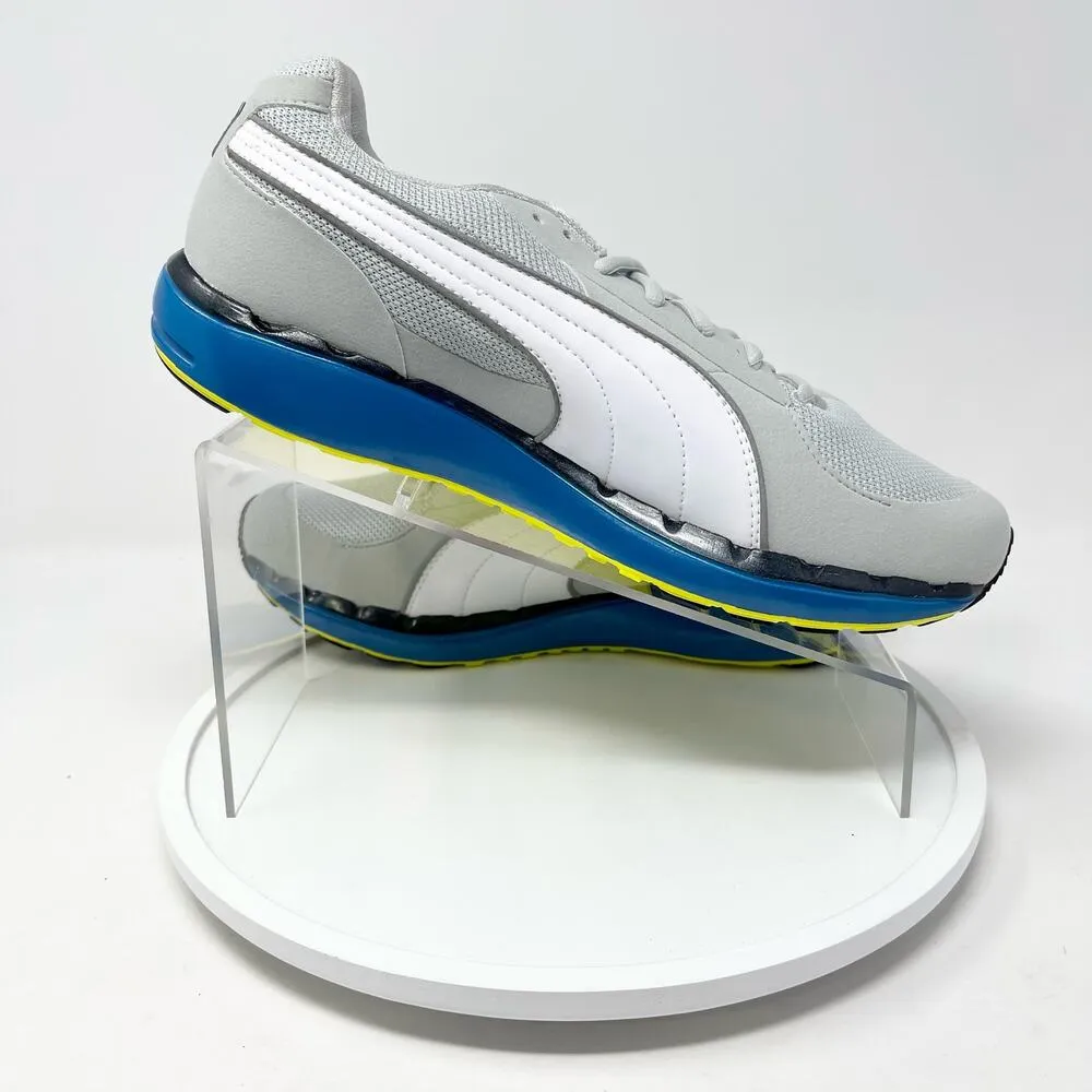 Puma Womens BioRide Gray, White & Blue Athletic cross Country Running Shoe  8.5 - Image 3