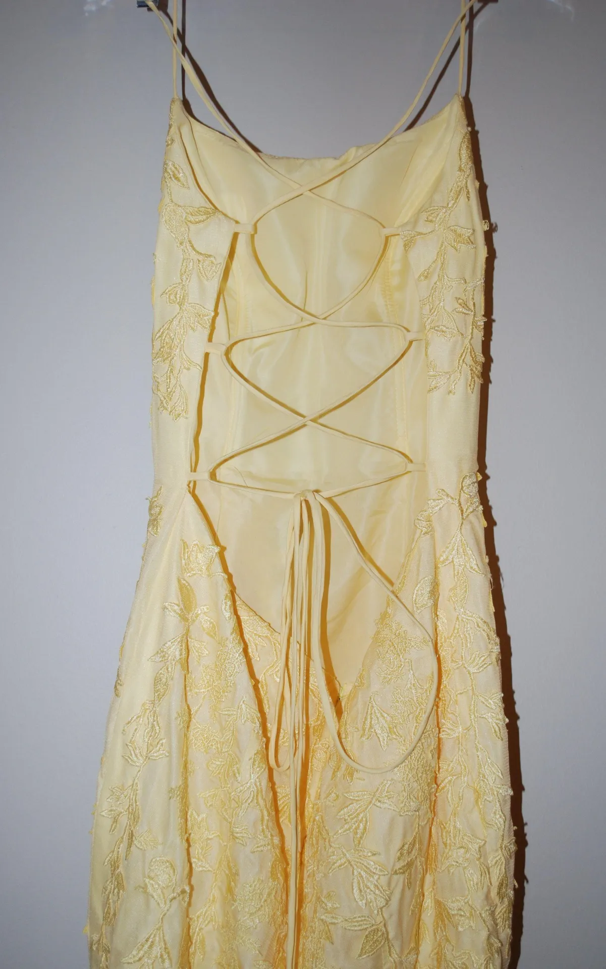 Yellow Prom Dress Size 4 - Image 3