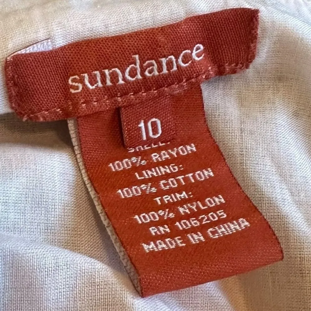 Sundance Bohemian Print Maxi Dress Tank Top Lace Trim Sheath Size 10 Women's - Image 12