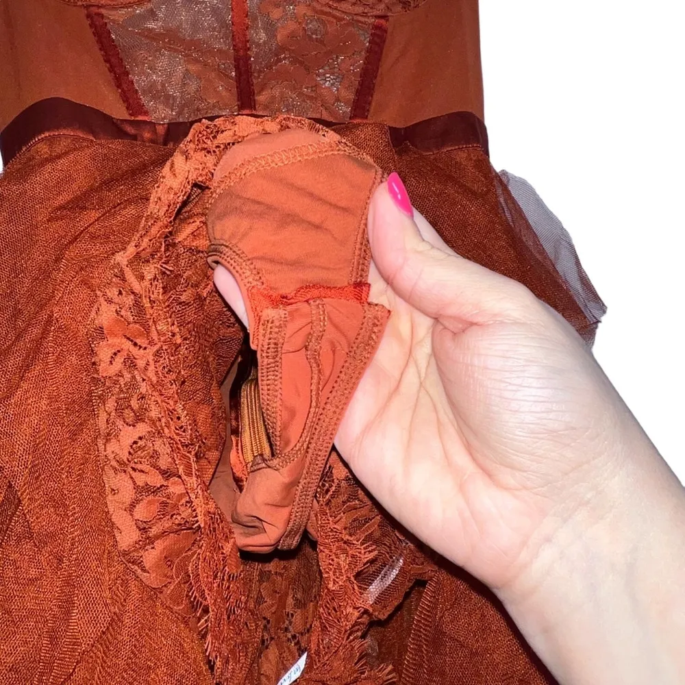 NEW NWT  x Revolve Bustier Gown In Rust - Image 8