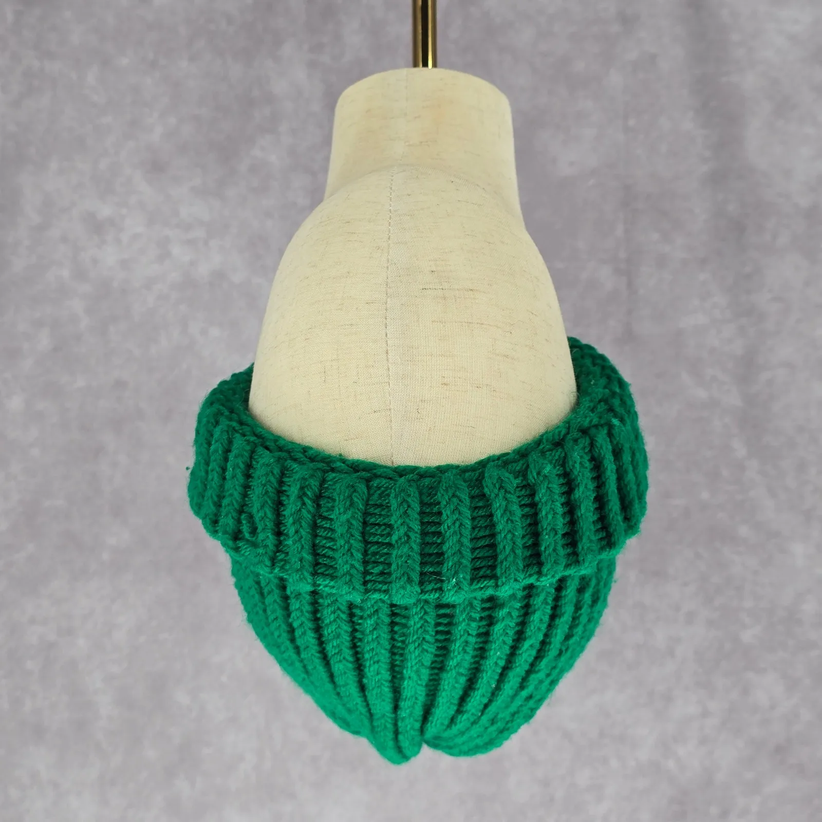 Green Crochet Knit Bucket Cap Hat Fun Vintage Y2K‎ Funky Beanie - Image 2