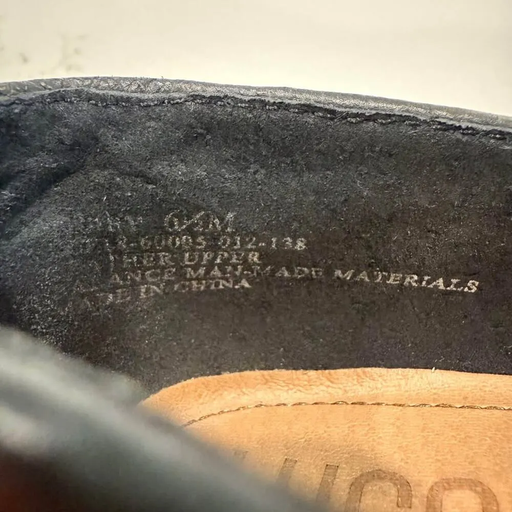 Lucca Lane Tabby Suede Slip On Loafers Women's 6.5M Black Leather Flats Classic Size 6.5 - Image 8