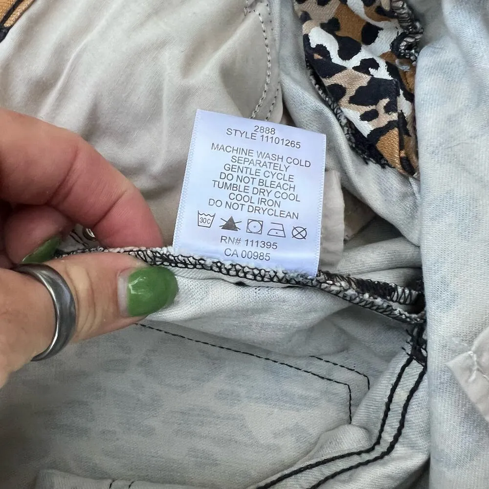 Tory Burch Leopard Cheetah Animal Print Low Rise Super Skinny Jeans Size 30 - Image 8