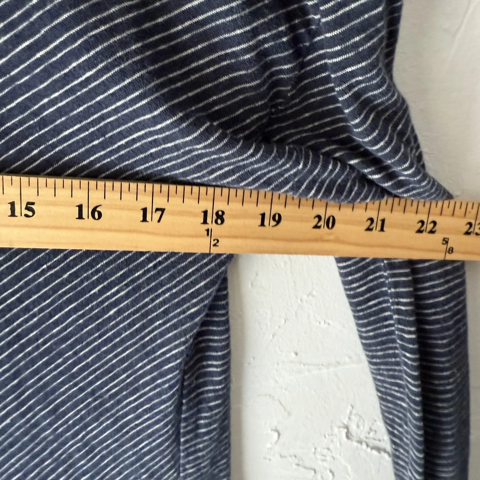 IO Pullover Hoodie Womens Small Striped Hemp Organic Cotton Lightweight Blue - Image 8