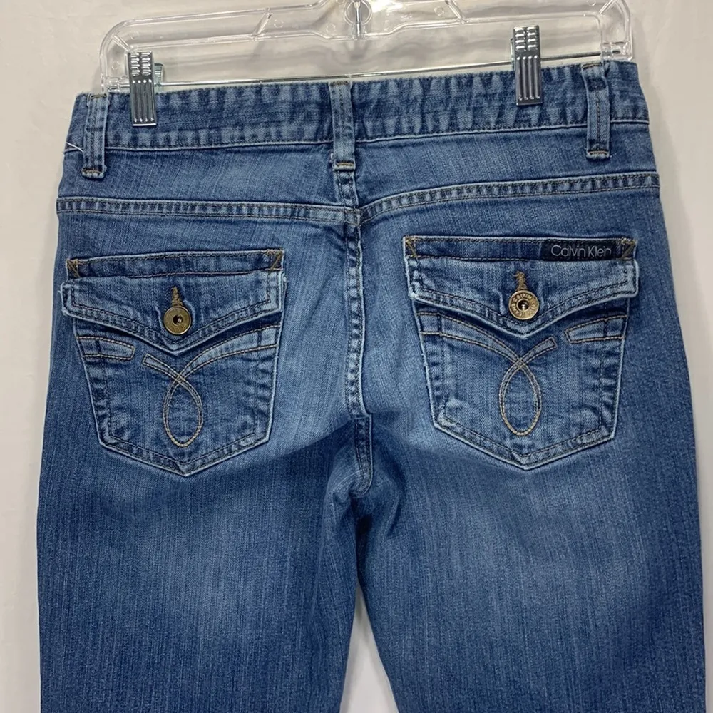 Lean Boot Cut Medium to Dark Wash Jeans Size 8 - Image 10