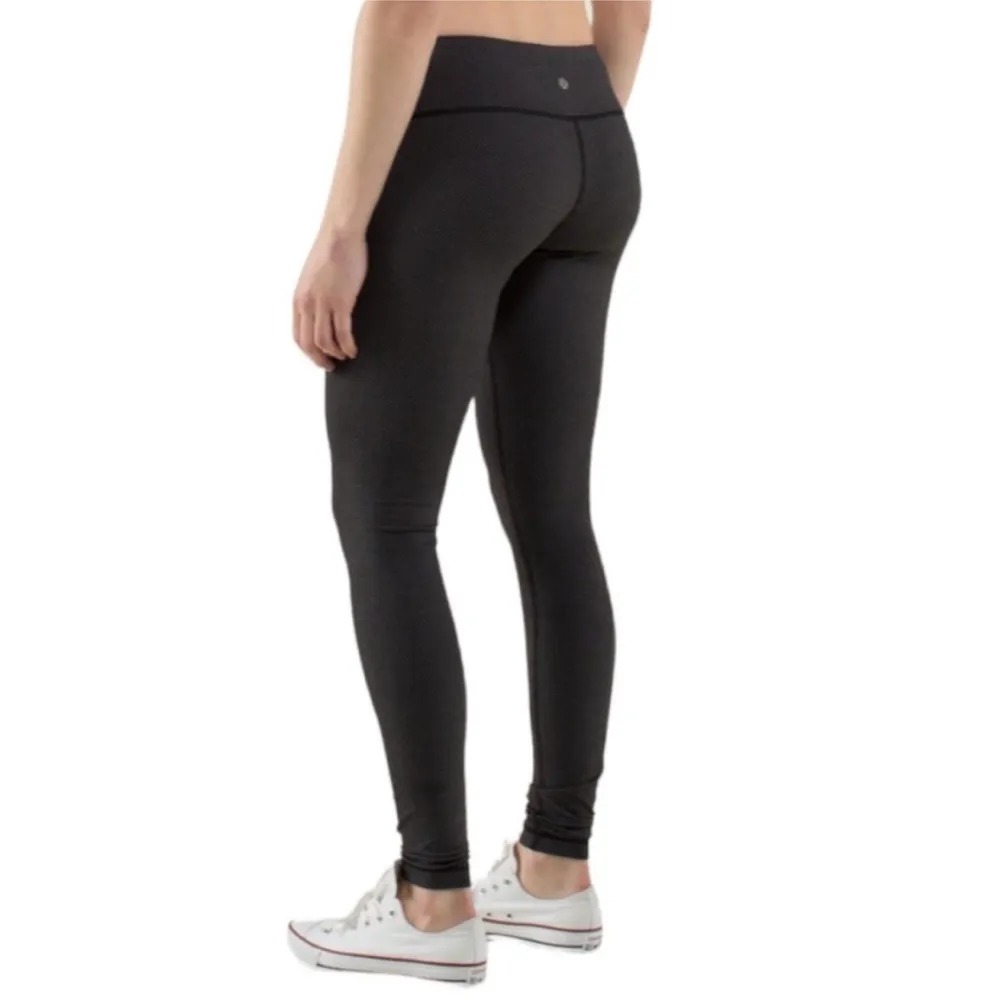 Lululemon Wunder Under Pant Full Length Diamond Dot Black Leggings Athletic Pant - Image 5
