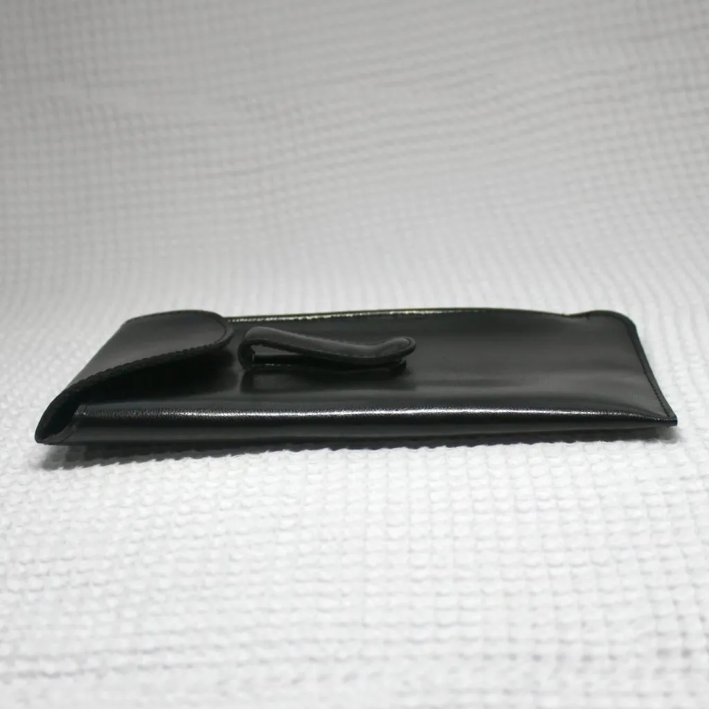 Black Vinyl Eyeglasses Sunglasses Pouch Case with Belt Pocket Clip - Image 6