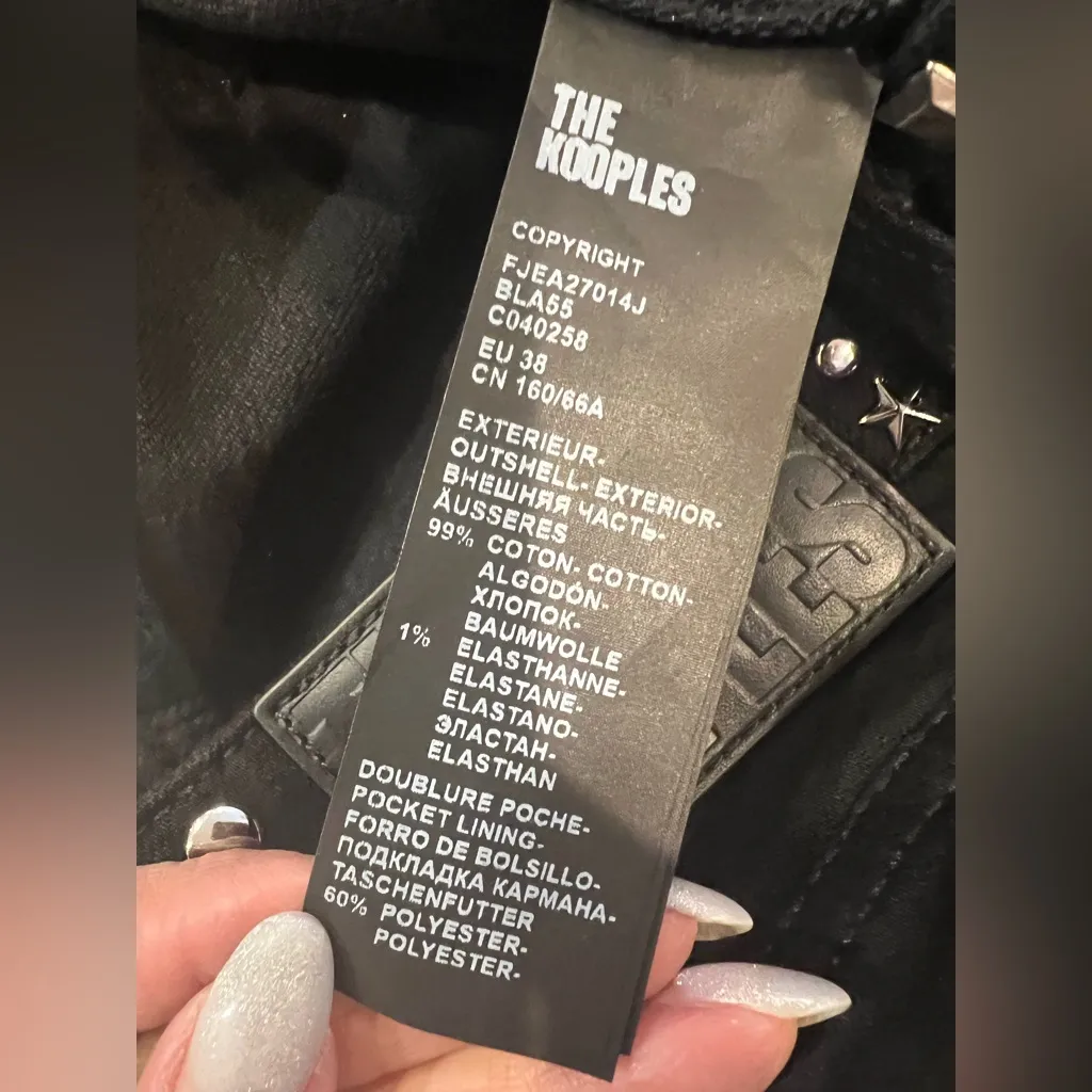 THE KOOPLES Black slim jeans with studs
and stars Size 38 FR/ 6 US NWT - Image 11