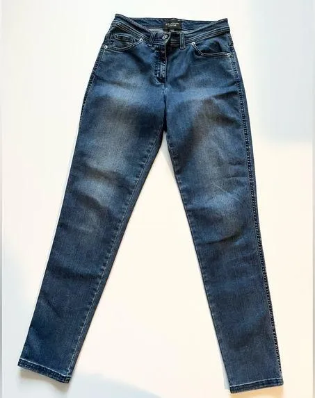 St. John Caviar Mid Rise Skinny Jeans Size 6 - Image 1