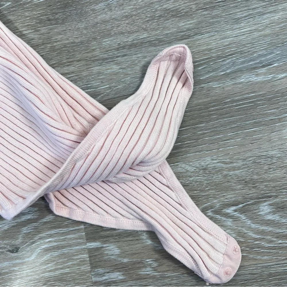 Pacsun LA hearts pink ribbed knit cowl neck‎ sleeveless bodysuit - Image 5