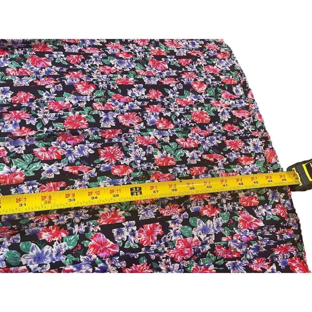 VTG JB too Short Sleeve Blouson Modest Maxi Floral Dress Sz 12 - Image 10