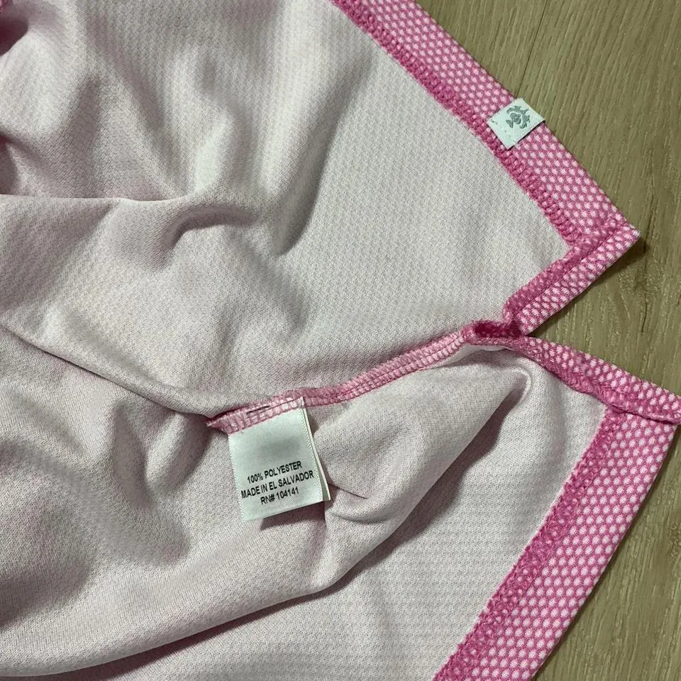 Lady Hagen Pink Geometric Print Short Sleeve Golf Polo Shirt Women's Medium - Image 4