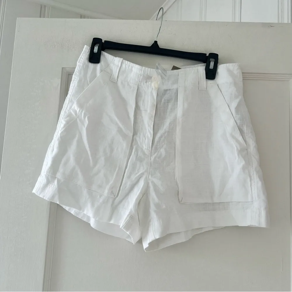 J. Crew Seaside cargo short in linen-TENCEL™ lyocell blend in white size 6 NWT - Image 5