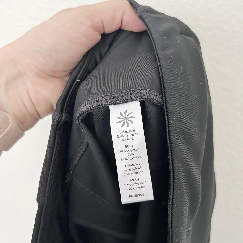 [Athleta] Black Colorblock High Rise Mesh Precision 7/8 Tight Legging Sz Large L - Image 10