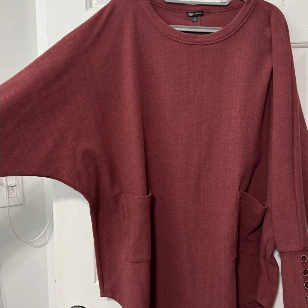 COCO+CARMEN Brushed Sweater with Button Back - Image 4