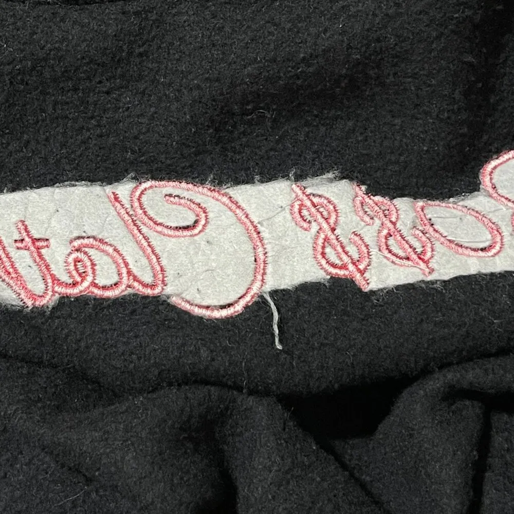 Bo$$ Clothing Women's Hoodie Full Zip Jacket Black Pink Embroidered Size S Small - Image 6