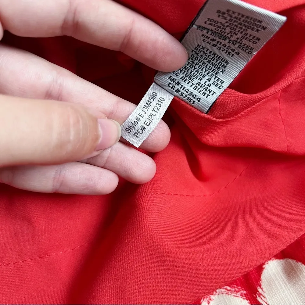 Eliza J • Belted A-Line Dress halter polka dot red orange white mini sleeveless - Image 11