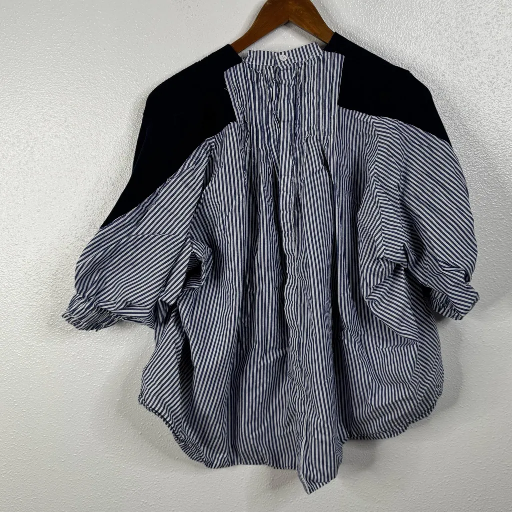 Do + Be Striped Sweater Shirt Combo Top Size Large - Image 3