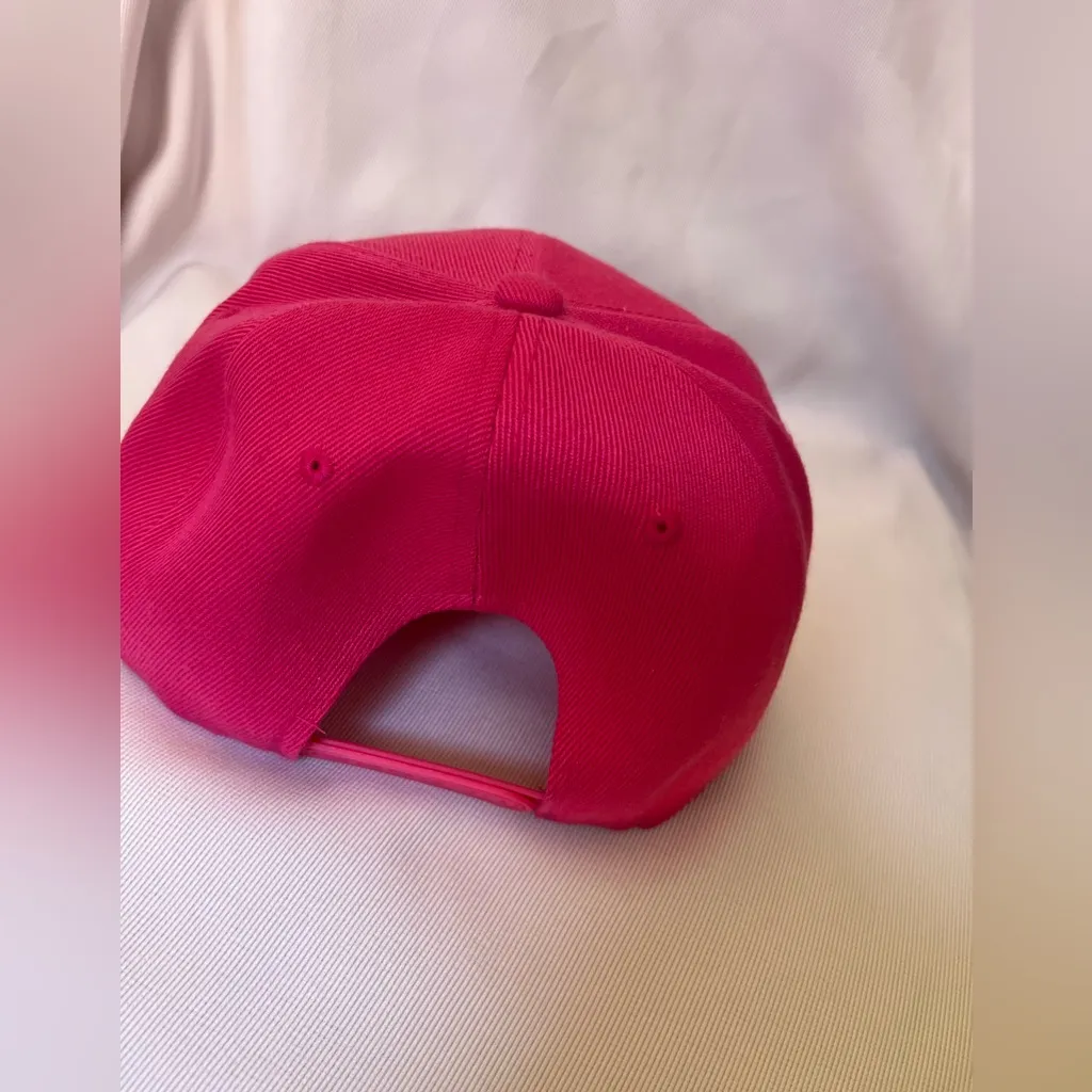 Pink Snapback Cap with Embroidered Design - Image 4