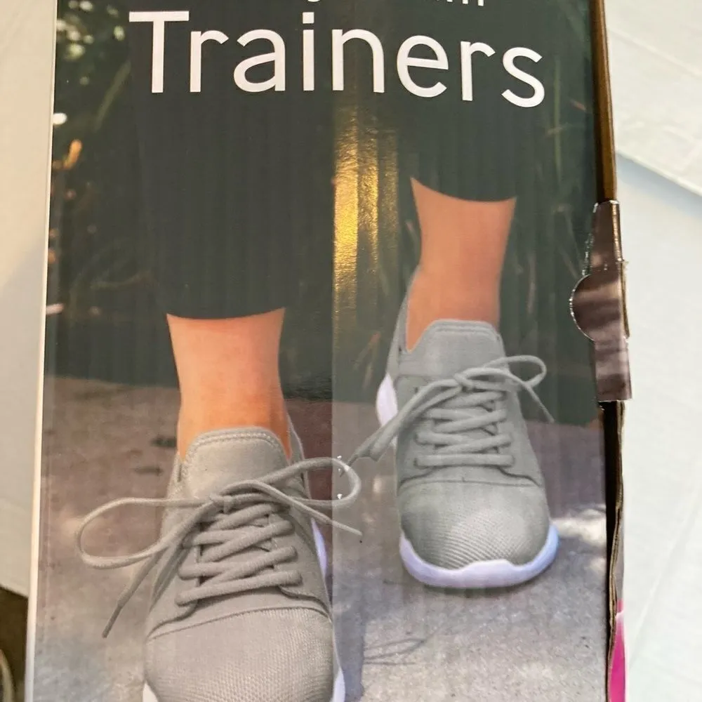 CRANE, Ladies Memory Foam‎ Fitness Trainers Shoes, Size 8, Lightweight, Gray Gray - Image 5