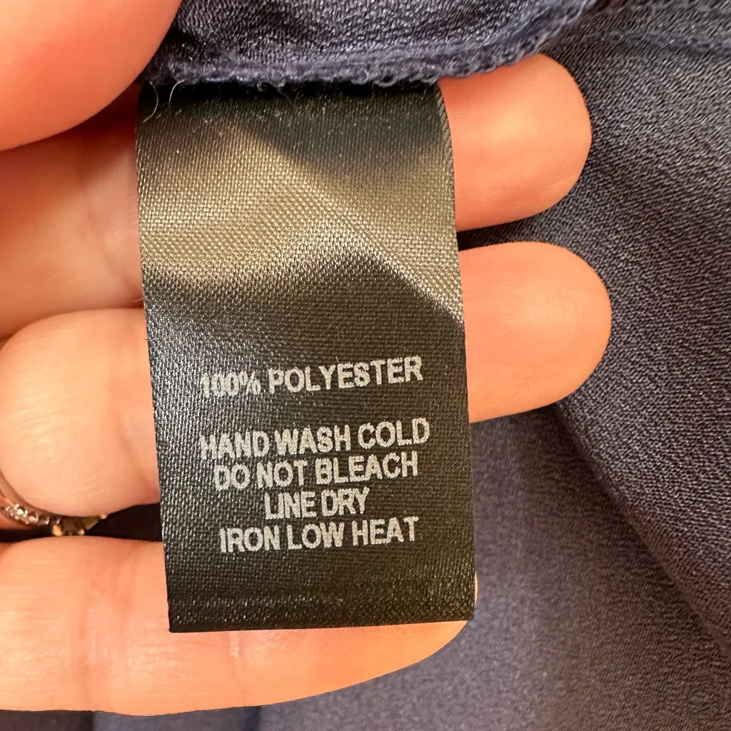 Lulus Pure Happiness Navy Blue Satin Off - Image 8