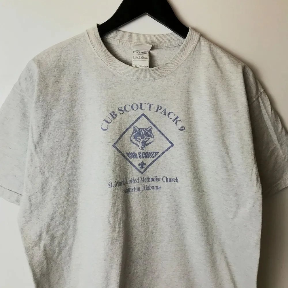 Cub Scout Pack 9 St Mark United Methodist Church T Shirt Y2K Vintage Adult Gray Size XL - Image 9
