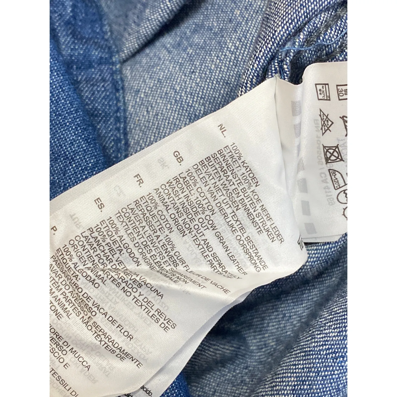 G-Star Raw Womens Blue Long Sleeve Chambray Pocket Button Down Mini Dress Size M - Image 4