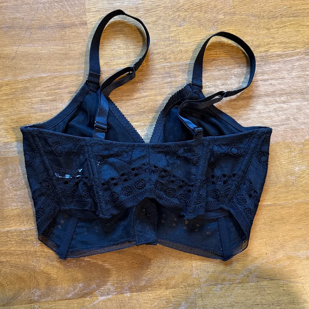 Free People Midnight Black Lace Bra - Image 3