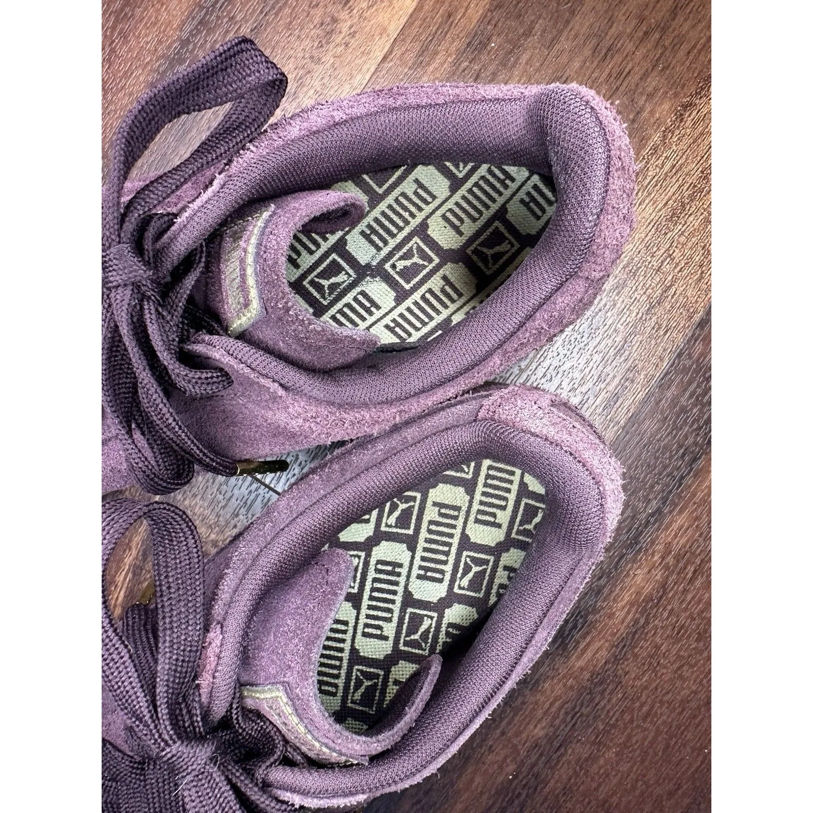 PUMA Suede Classic Winetasting Gum Women's Size 8 EUC!!! Purple - Image 4