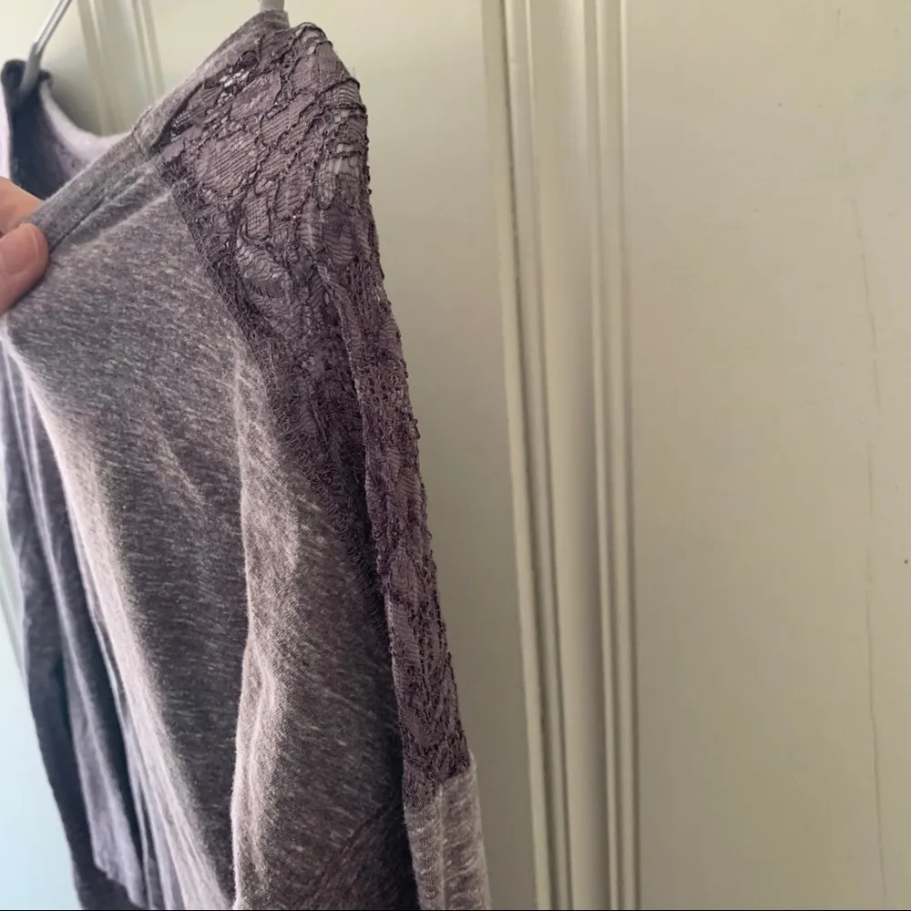 ⭐️ Purple Lavender Dolman Lace Loose Knit Crew Top - Image 2