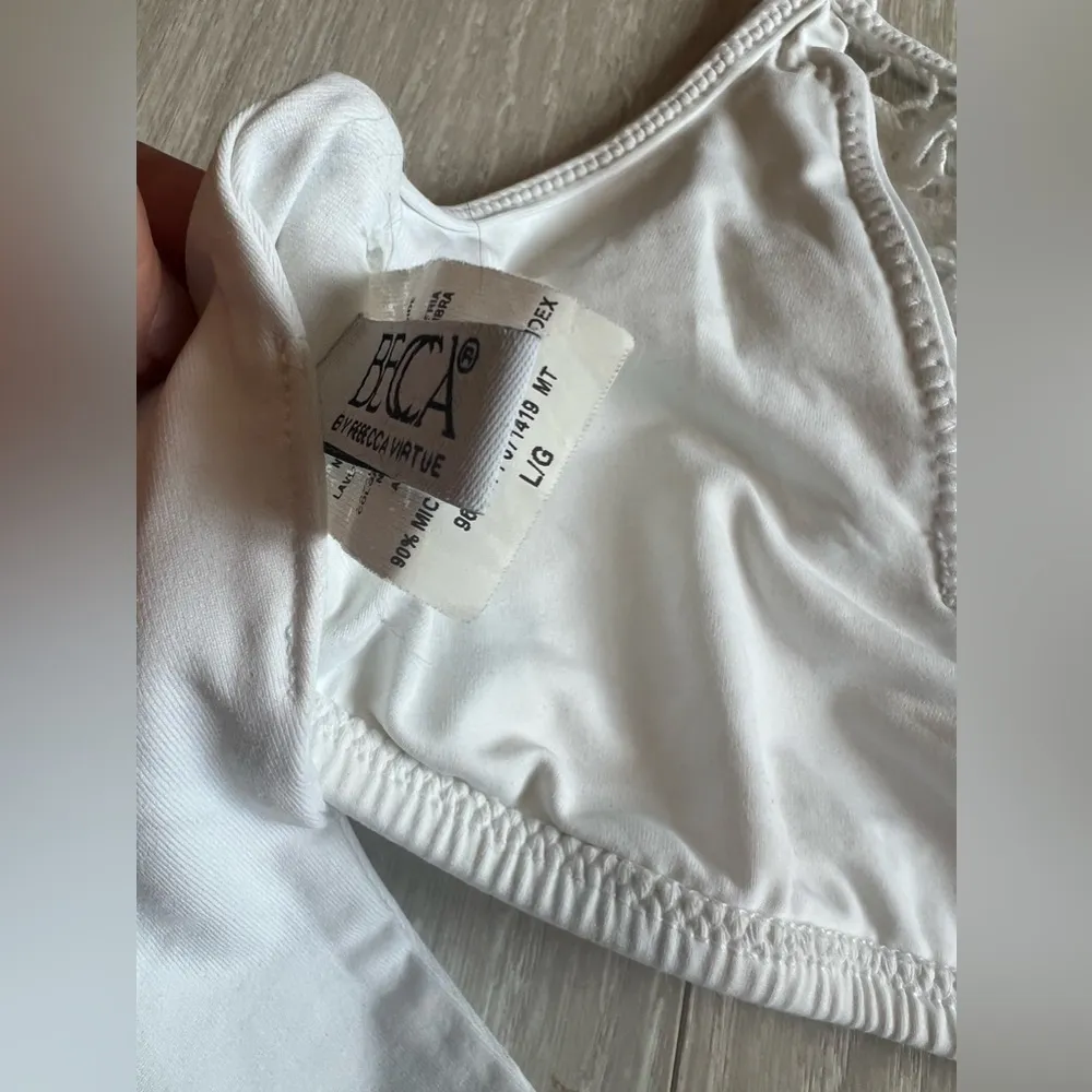 Becca Virtue White Bikini Top, Large - Image 4