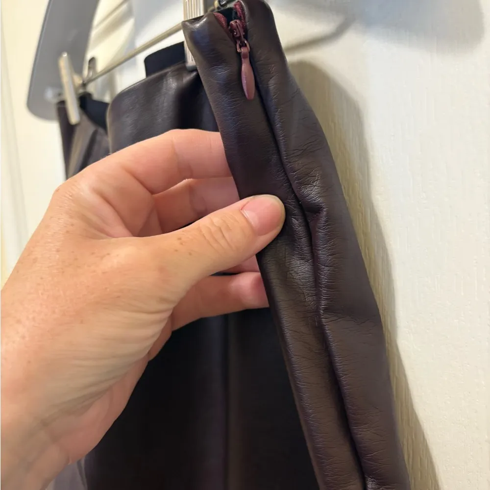 Ralph Lauren Faux burgundy leather stretch pant 8 - Image 2