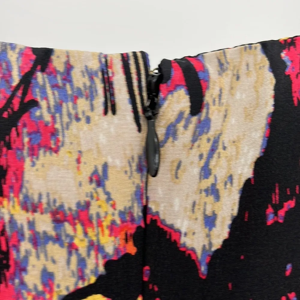 Plenty by Tracy Reese Anthro Silk Size 4 Black, Pink, Floral Strapless Dress - Image 11