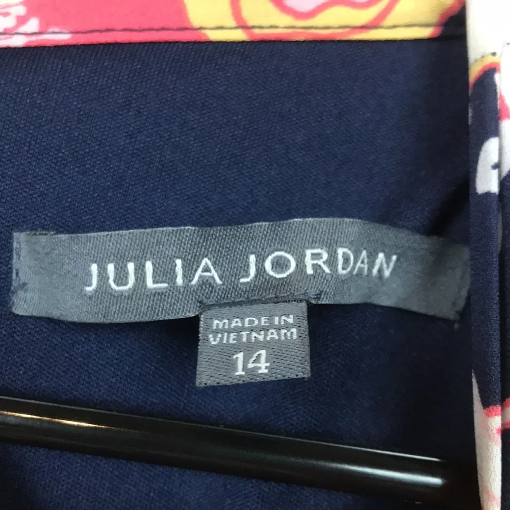 Julia Jordan Women’s Floral Print Puff Sleeve Mock Neck Leg Slit Maxi Dress - Image 11