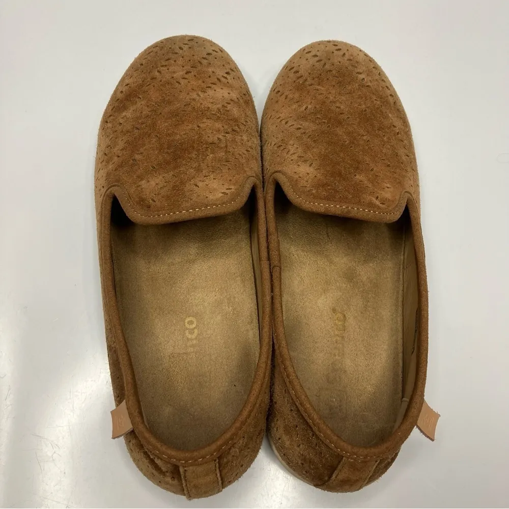 Spenco orthodic‎ Ballet Flat Bailey saddle laser cut suede size 7.5 Brown - Image 6