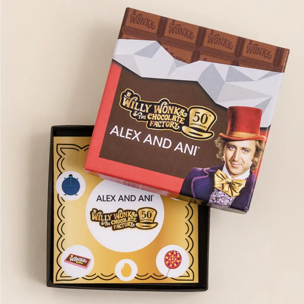 ALEX + ANI WILLY WONKA ‘VIOLET’ DUO CHARM BRACELET - Image 2