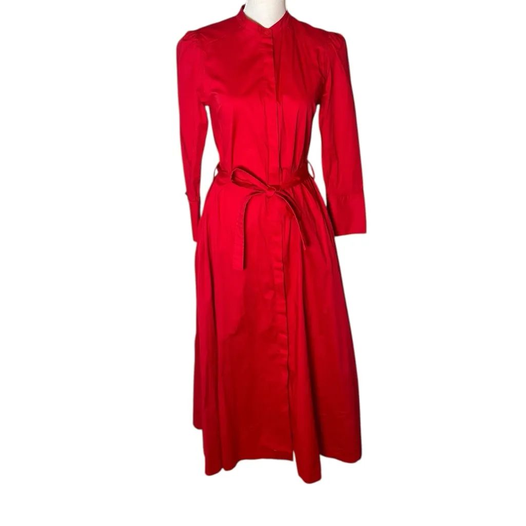 G. Label by GOOP Sarah Poplin Shirtdress in red 4 NEW - Image 5