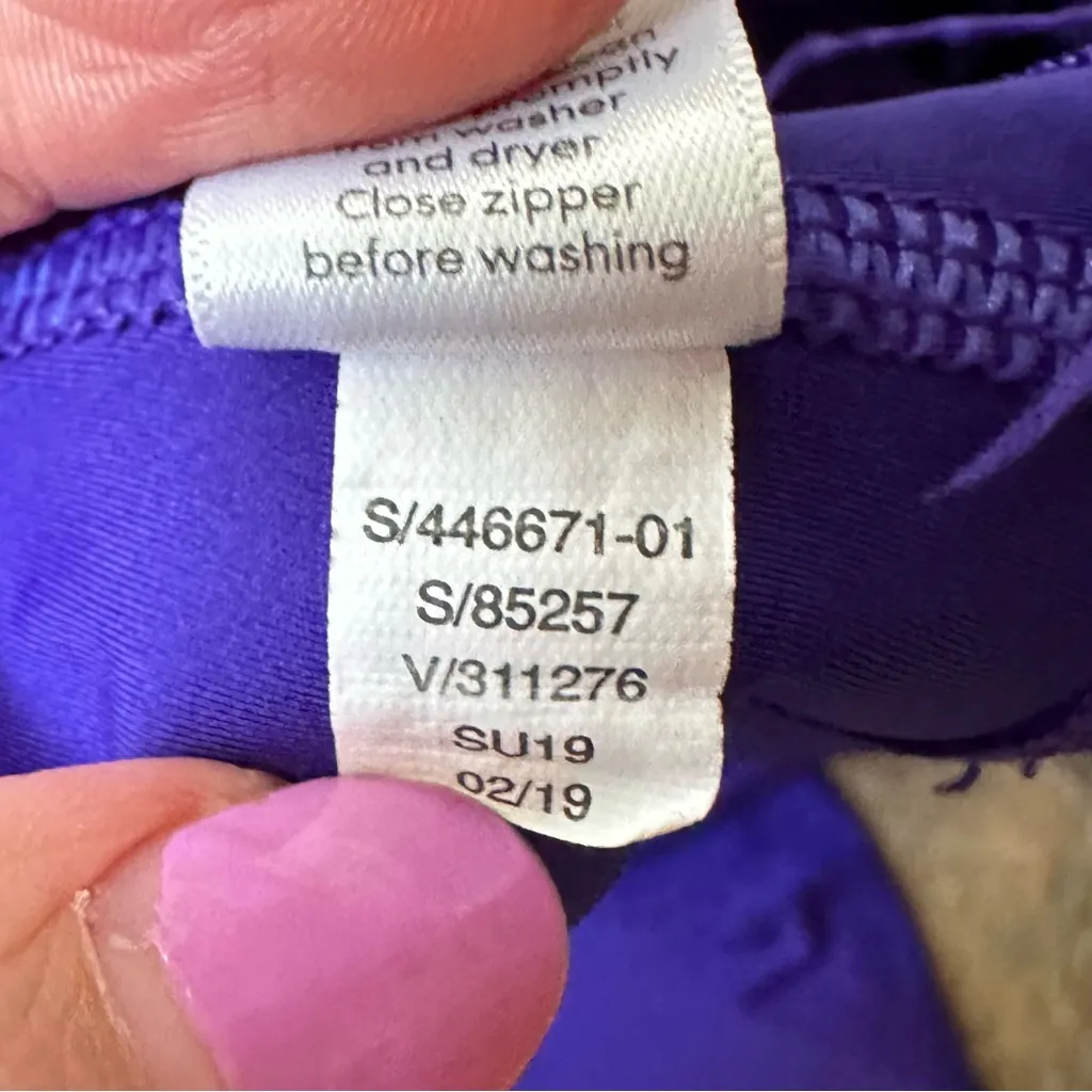 Athleta Velocity Laser Cut Leggings Blue Paradise Women’s Size XL - Image 9