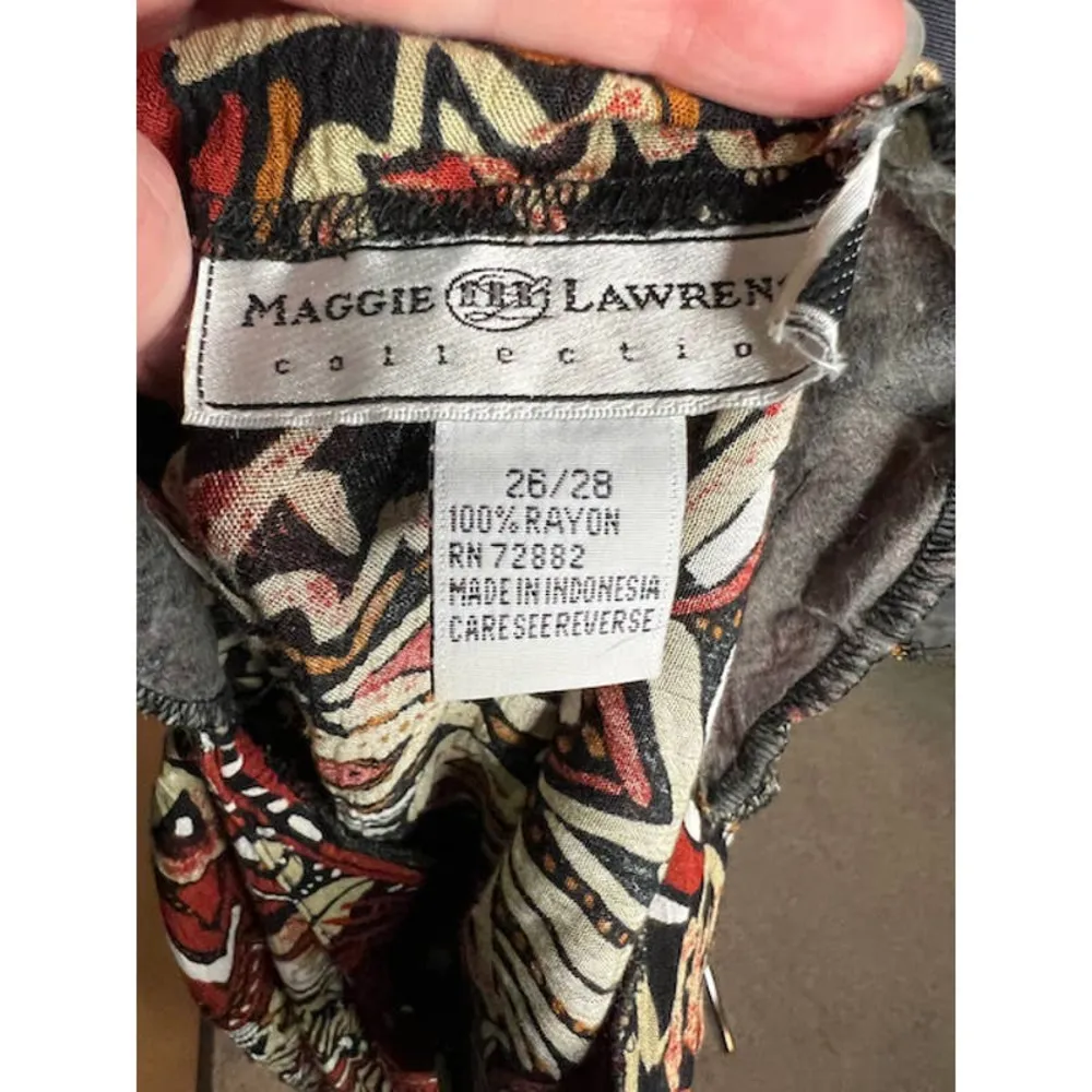 button up blouse 1980s rust tan Brown Size 26 - Image 9