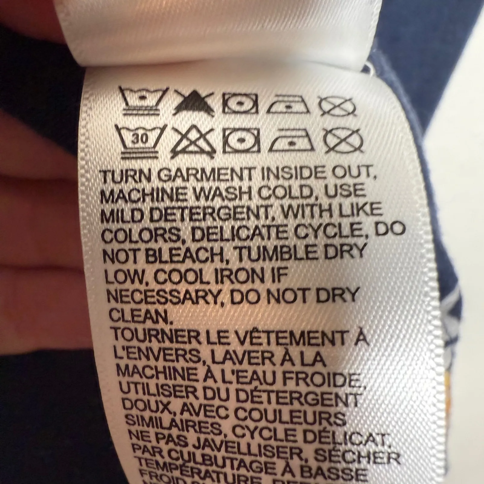 Lucky Brand Womens Floral Print Split‎ Neck Top Navy yellow Sz L - Image 6