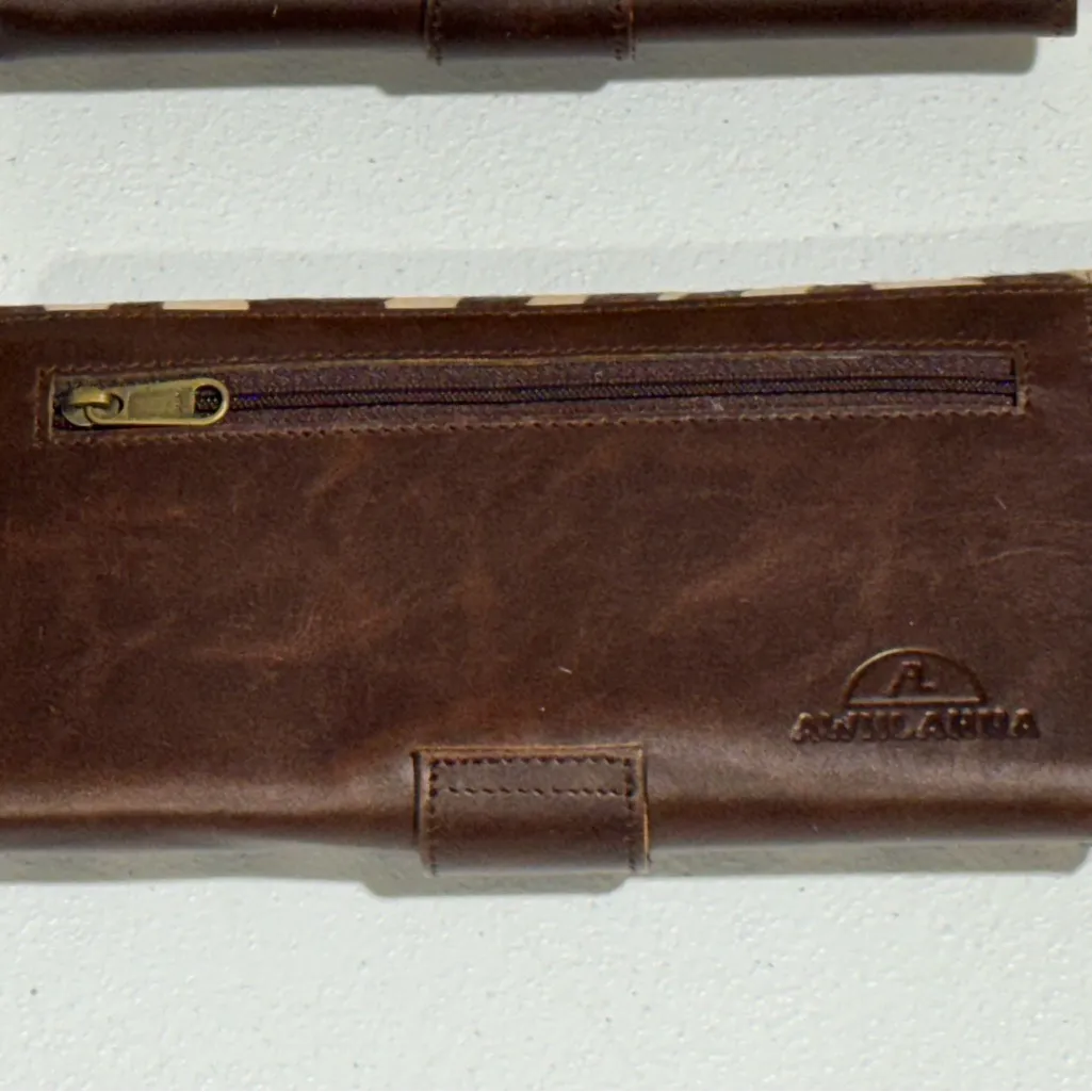 Lot Of 4 Real Handmade Animal Print Fur Leather Loop Closure Wallet/Hand Clutch - Image 12