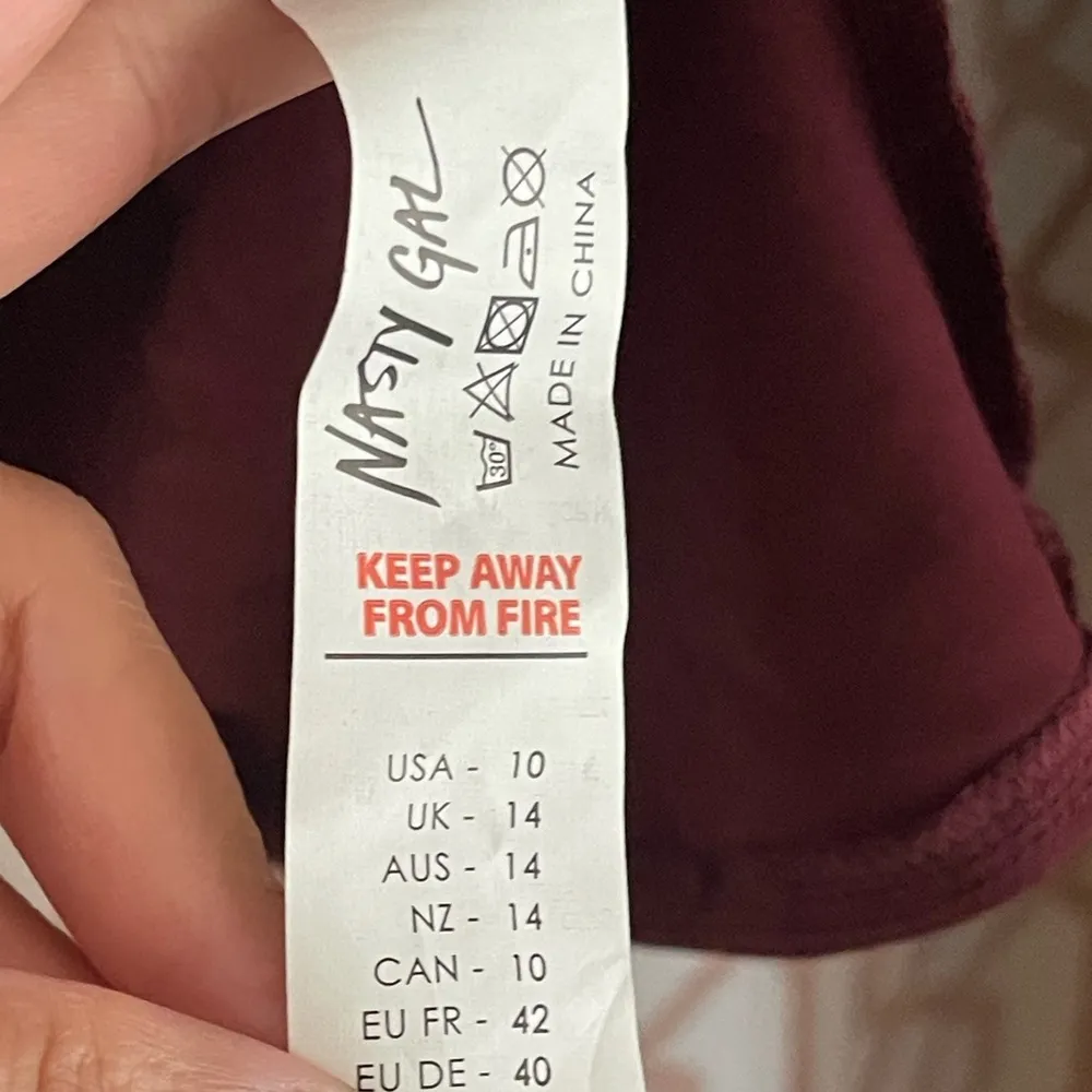 Nasty Gal Deep Red Satin Dress - Image 5