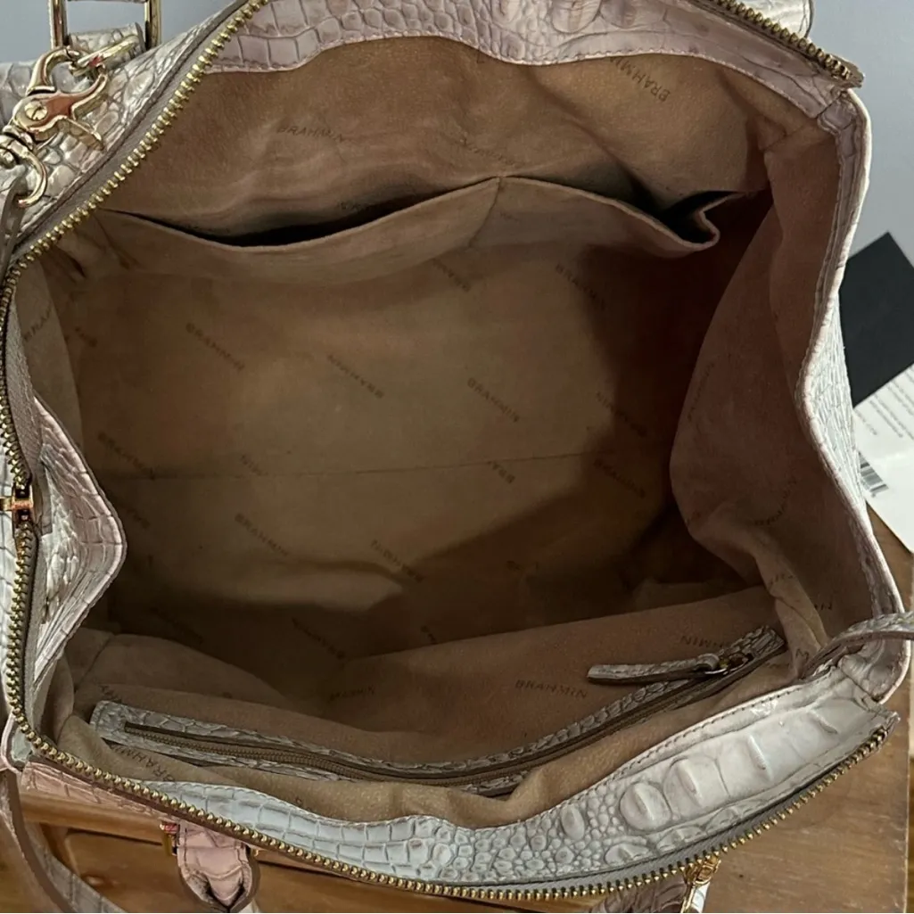 Elegant Crocodile-Embossed Handbag from Brahmin - Image 15