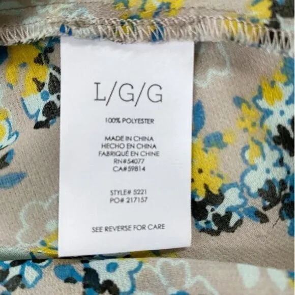 CAbi Offsides 50/50 Floral Mixed Print Sleeveless Blouse Button Up #5221 L - Image 9