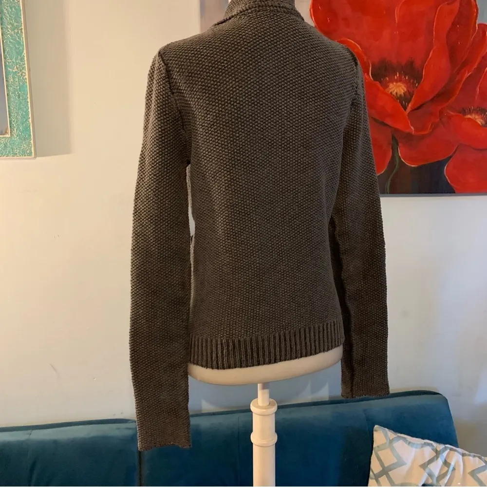 Free People Sweater Knit Moto Jacket Gray Asymmetrical Zipper XS X-Small - Image 7