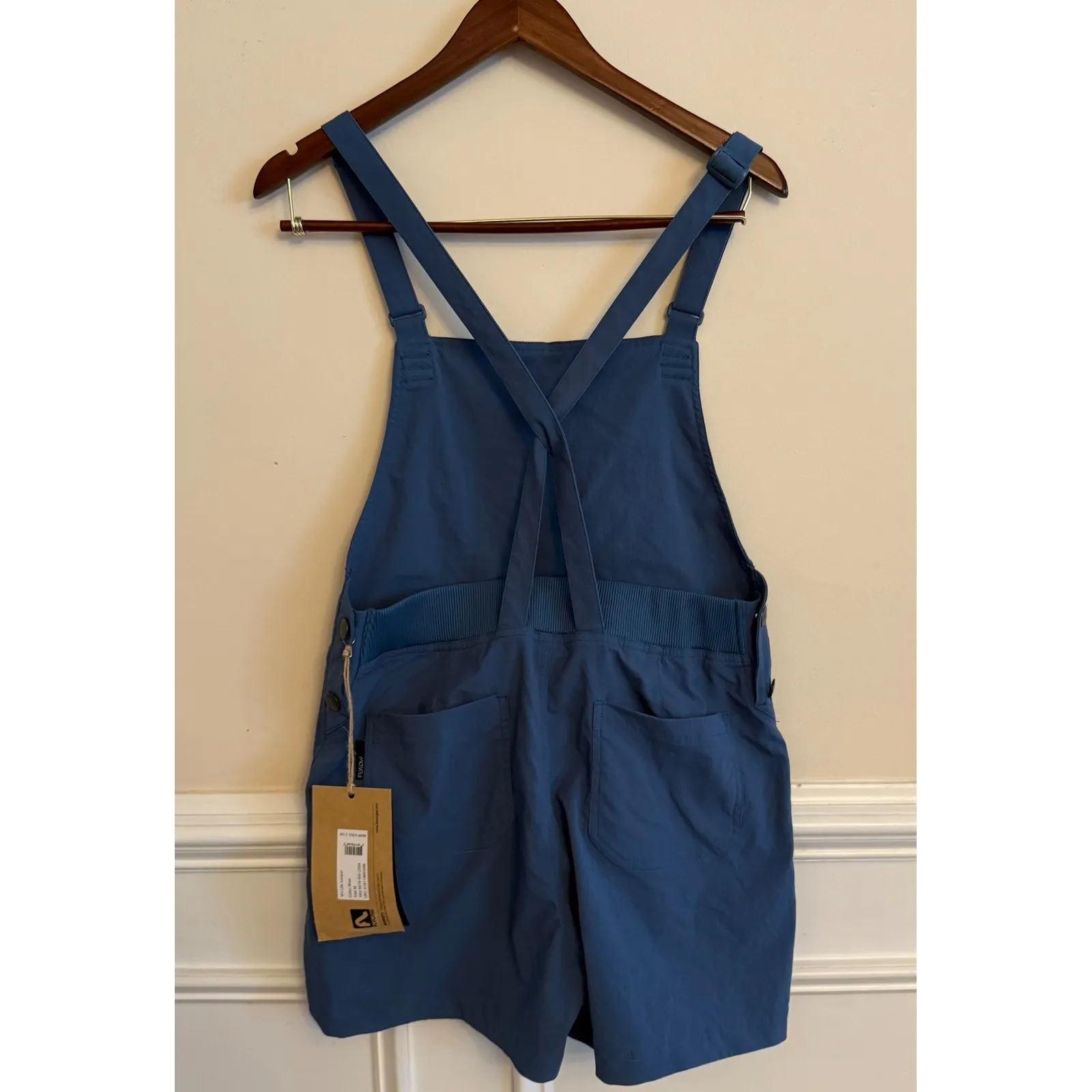Flylow Women's Life Jumper Romper‎ Overalls Shorts River Blue Size M NWT Size M - Image 5