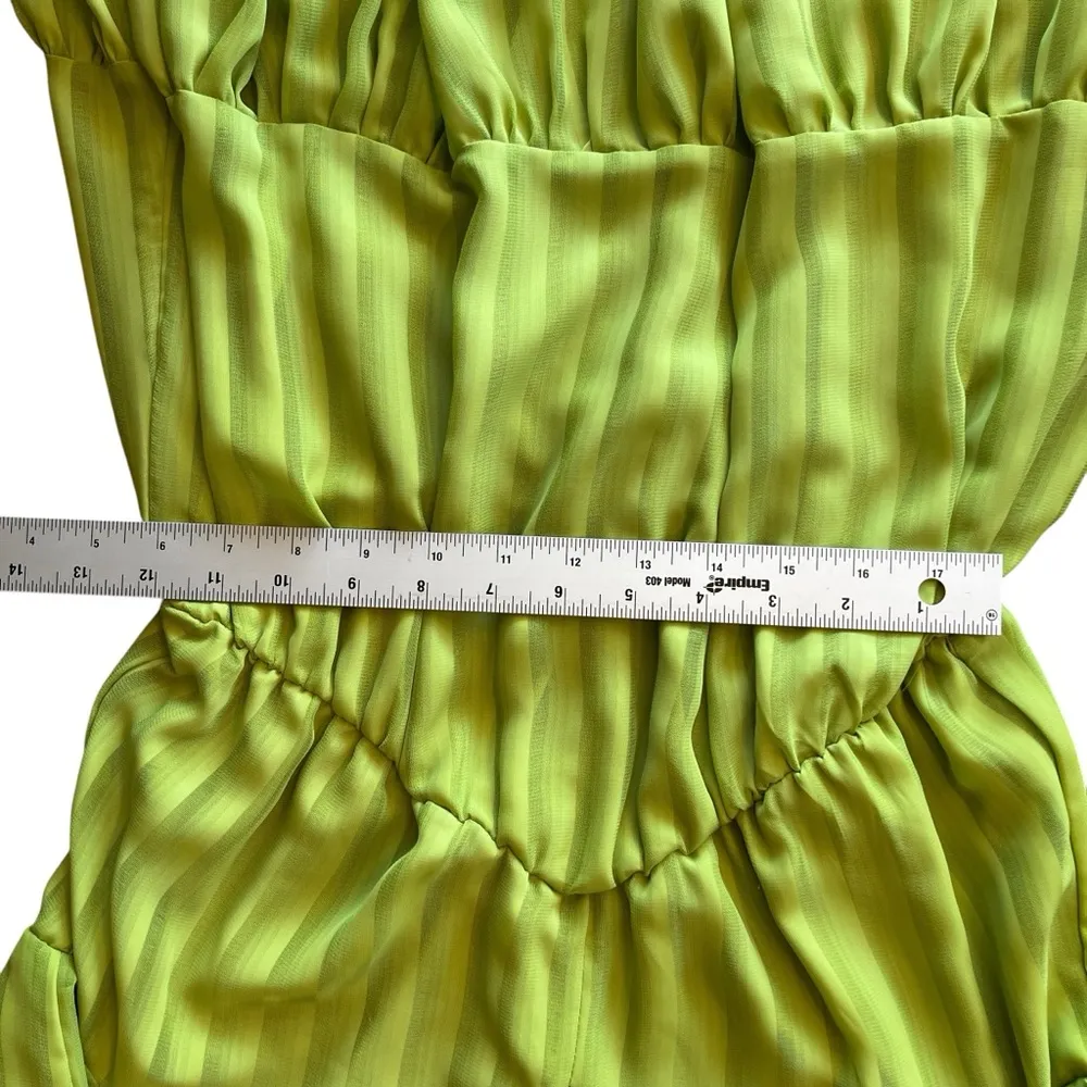 Maison Tara Chloe Apricot Green Mini Dress. Size 8 - Image 12