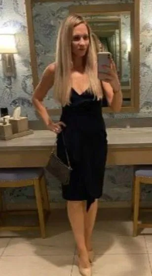 Parker Black Tayla Ruffle Dress in Navy Blue 12 Womens Cocktail Party - Image 10